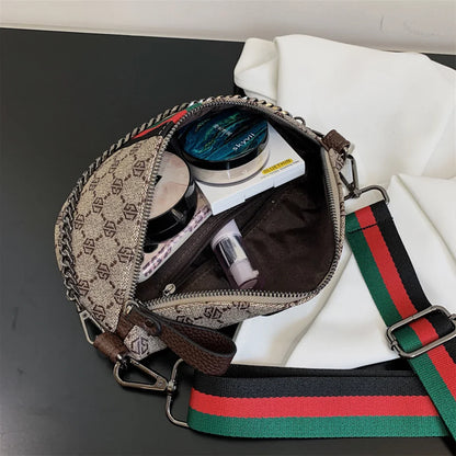 Sac Ceinture Romy – Motif Rayé avec Chaîne