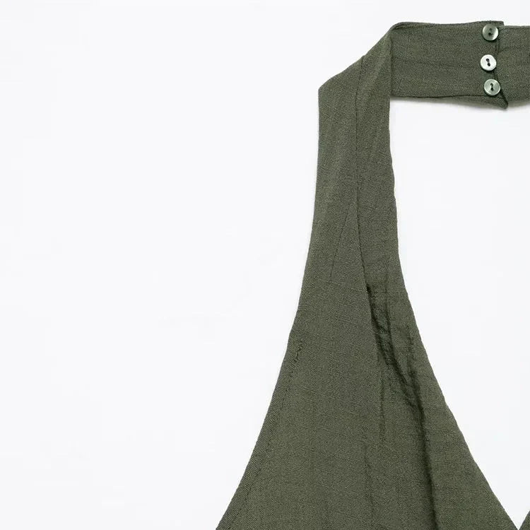 Robe portefeuille Freya – Décolleté halter avec ceinture