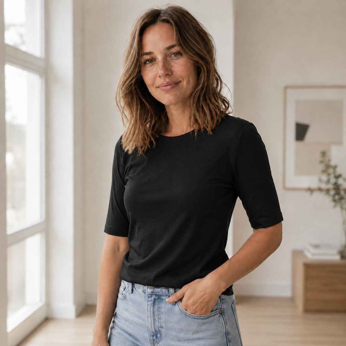 T-shirt basique Edda – Ajusté & doux