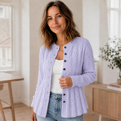Gilet en maille Mila – Cardigan péplum
