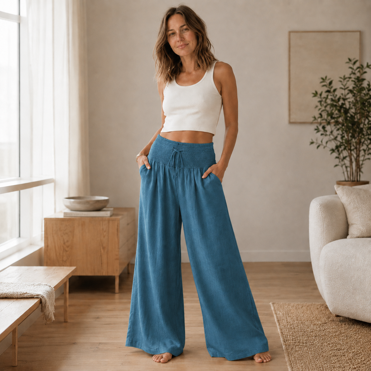 Pantalon palazzo Leni – Ample & aérien