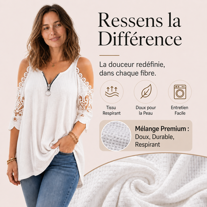 Top en Dentelle Amelie – Coquet et Élégant pour Toute Occasion