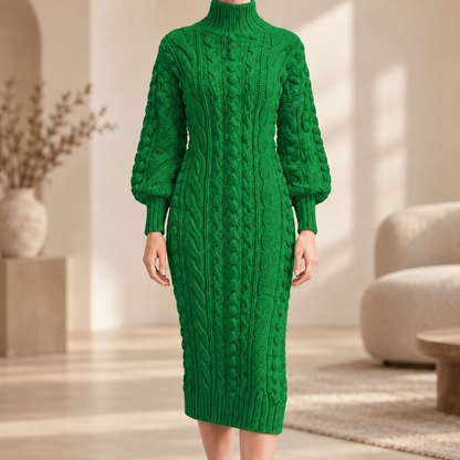 Robe midi côtelée Angèle