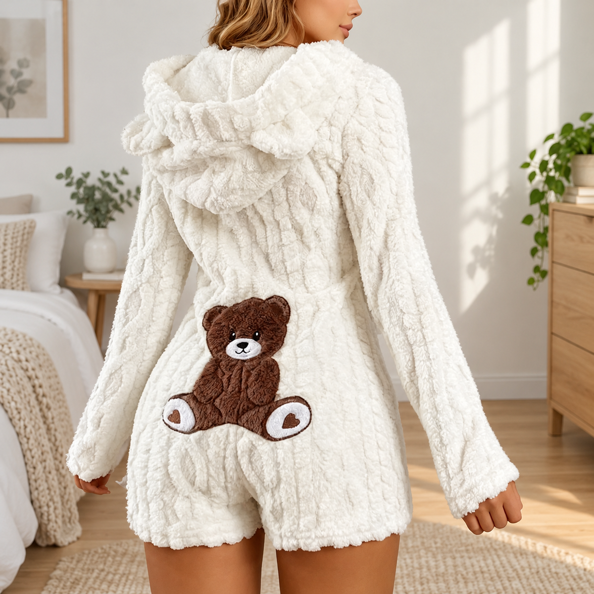 Combinaison Polaire Léna – Capuche Zippée et Douceur Cocooning