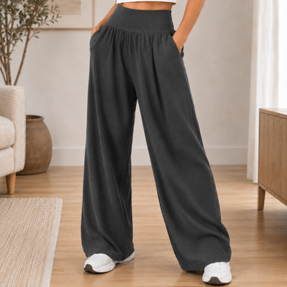 Pantalon large Saga – Taille haute, jambe fluide