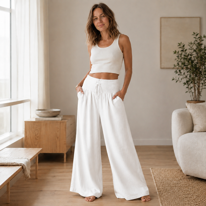 Pantalon palazzo Leni – Ample & aérien