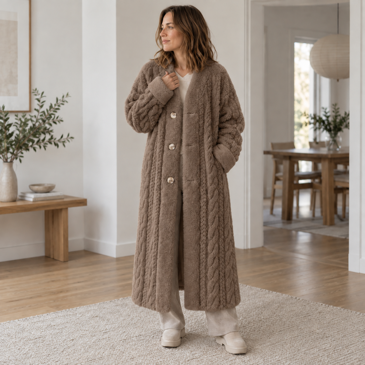 Manteau effet fourrure Antoinette