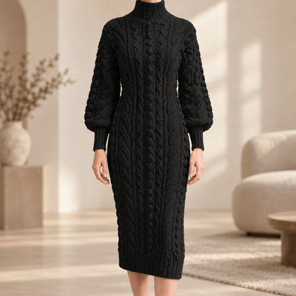 Robe midi côtelée Angèle