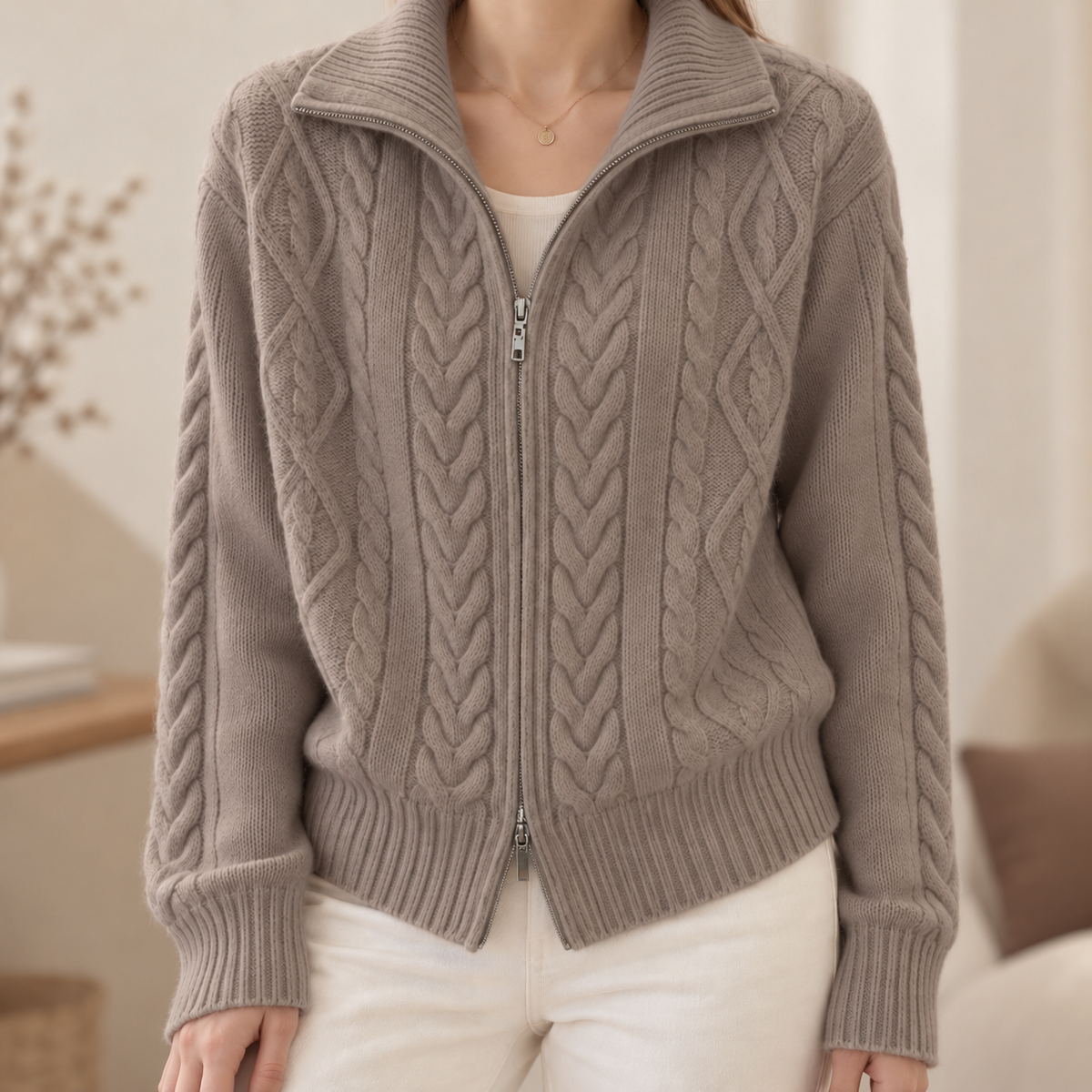 Gilet col roulé Marine