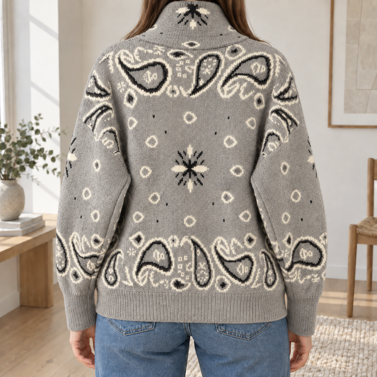 Cardigan Maë – Col Montant et Fermeture Zippée