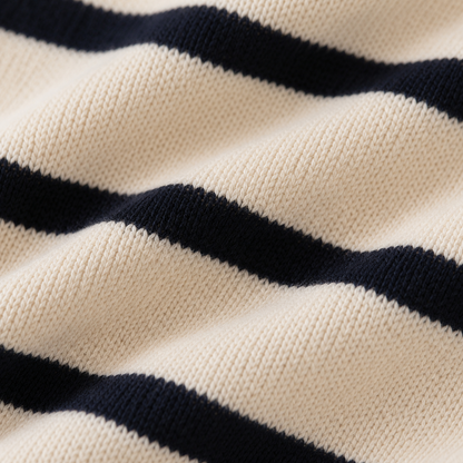 Pull col camionneur Anouk – Maille rayée à demi-zip