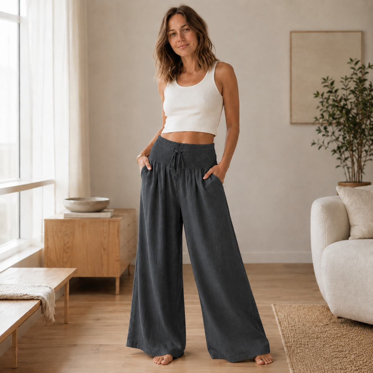 Pantalon palazzo Leni – Ample & aérien