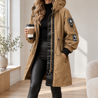 Veste à capuche Clarisse – Doublée & Coupe élégante