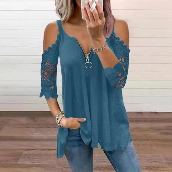 Top en Dentelle Amelie – Coquet et Élégant pour Toute Occasion