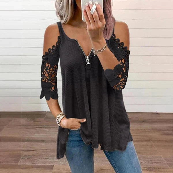 Top en Dentelle Amelie – Coquet et Élégant pour Toute Occasion