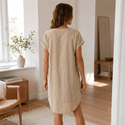 Robe tunique Liv – Décontractée, décolleté en V